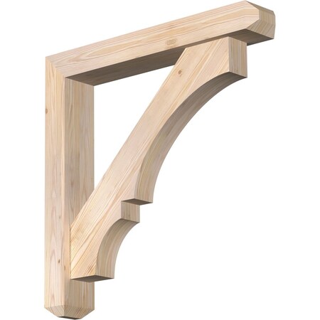 Ekena Millwork Balboa Craftsman Smooth Bracket w/ Offset Brace, Douglas Fir, 5 1/2"W x 34"D x 34"H BKT0604X34X34BOA04SDF